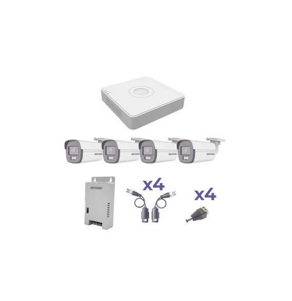 HIKVISION KH1080PL4BC KH1080PL4BC KIT COLORVU TURBOHD 1080p Lite / DVR 4 Canales / 4