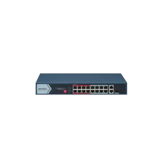 HIKVISION DS3E0318PEMC DS-3E0318P-E/M(C) Switch PoE+ / No Administrable / 16 Puertos