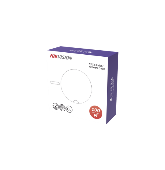 HIKVISION DS1LN6USC0100 DS-1LN6USC0-100 Bobina de Cable UTP 100 Mts / Cat 6 (23 AWG)