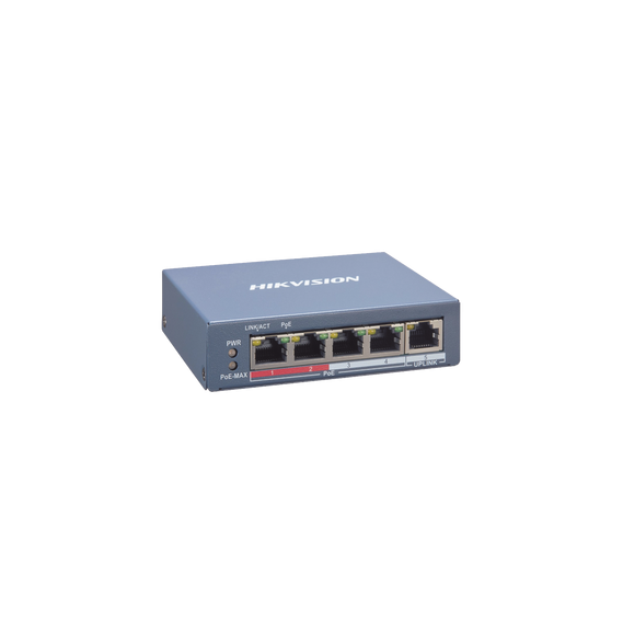 HIKVISION DS3E1105PEIM DS-3E1105P-EI/M Switch Gigabit PoE+ / Monitoreable / 4 Puertos