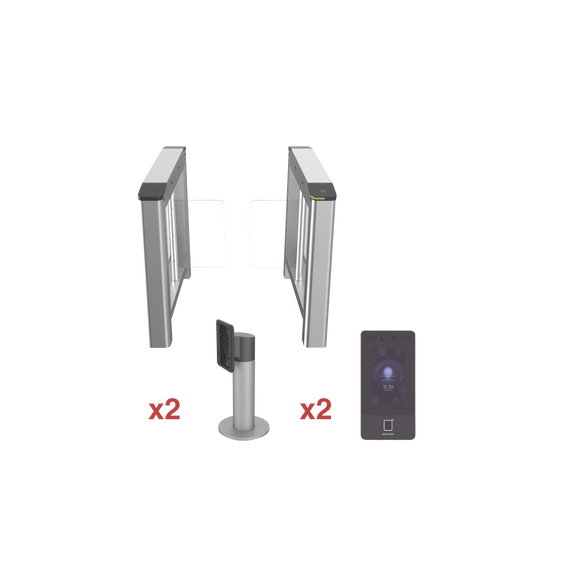 HIKVISION DSK3B220KIT DS-K3B220-KIT Kit de Torniquete con Terminales Faciales incluid