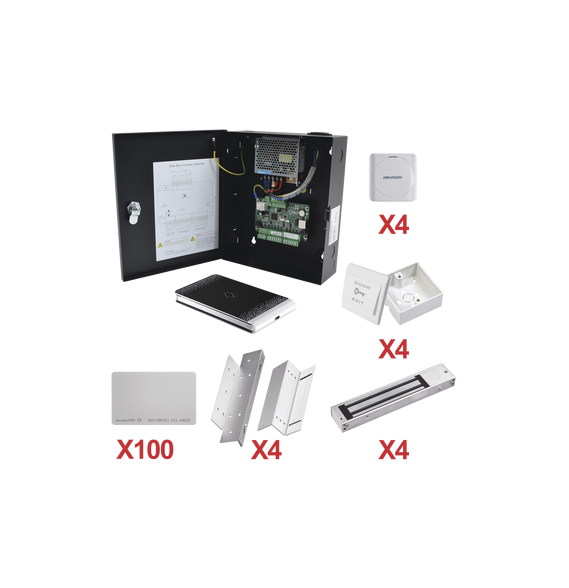 HIKVISION KITTARJETA04 KIT-TARJETA-04 Kit de Control de Acceso con TARJETA para 4 Pue
