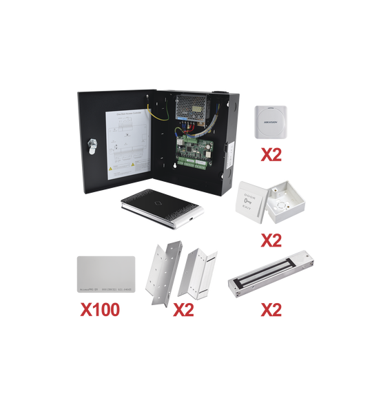 HIKVISION KITTARJETA02 KIT-TARJETA-02 Kit de Control de Acceso con TARJETA para 2 Pue