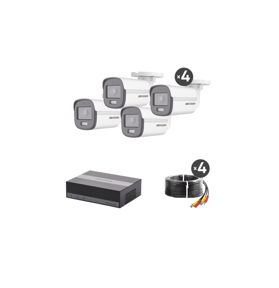HIKVISION HKE1080CVA HK-E-1080-CV/A Kit TurboHD 1080p / DVR 4 Canales con Unidad de A