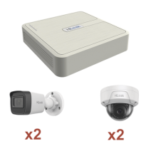 HiLook by HIKVISION KIP2MP2B2D KIP2MP/2B2D Kit IP 1080p (2 Megapixel) / NVR de 4 Cana