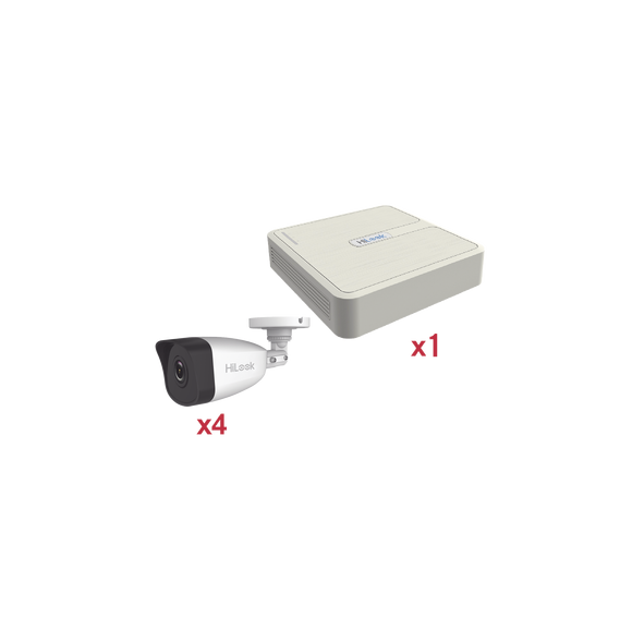 HiLook by HIKVISION KIP2MP4B KIP2MP/4B Kit IP 1080p (2 Megapixel) / NVR de 4 Canales