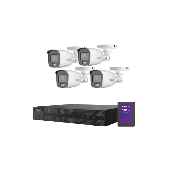 HiLook by HIKVISION HL1080CVA1TB HL-1080-CV/A/1TB Kit TurboHD 1080p + SSD 1 TB / DVR