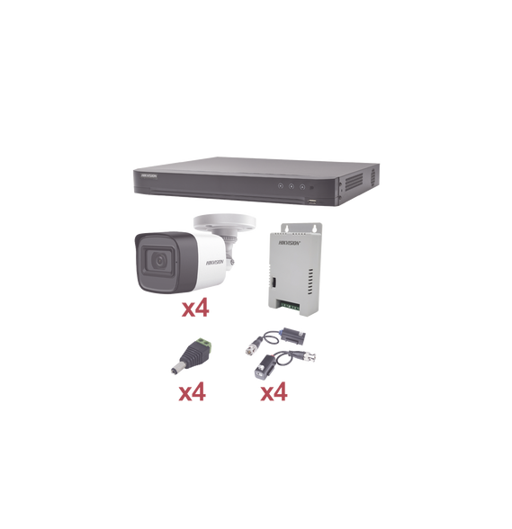 HIKVISION KH1080P4BW KH1080P4BW KIT TurboHD 1080p / DVR 4 Canales / 4 Cámaras Bala (e
