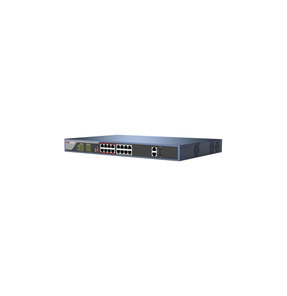 HIKVISION DS3E0318PE DS-3E03-18PE Switch PoE 250 Metros Larga Distancia / 16 Puertos