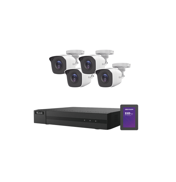HiLook by HIKVISION HL24LQKITSMB1TB HL24LQKITS-M(B)/1TB KIT TurboHD 1080p + SSD de 1