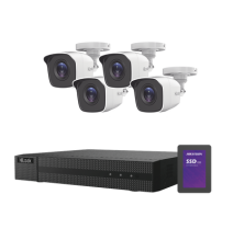 HiLook by HIKVISION HL24LQKITSMB1TB HL24LQKITS-M(B)/1TB KIT TurboHD 1080p + SSD de 1