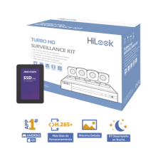 HiLook by HIKVISION HL24LQKITSMB1TB HL24LQKITS-M(B)/1TB KIT TurboHD 1080p + SSD de 1