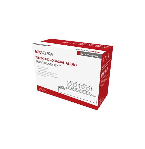 HIKVISION HK1080CV HK-1080-CV Kit TurboHD 1080p / DVR 4 canales / 4 Cámaras Bala Colo