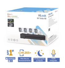 HiLook by HIKVISION HL1080CVA HL-1080-CV/A Kit TurboHD 1080p / DVR 4 Canales / 4 Cáma