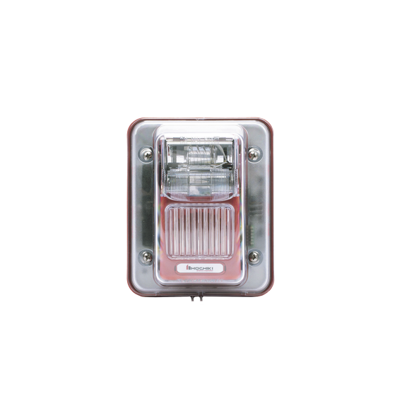 HOCHIKI WHEC2475WR WHEC24-75WR Sirena Estrobo Para Intemperie Montaje en Muro Color R
