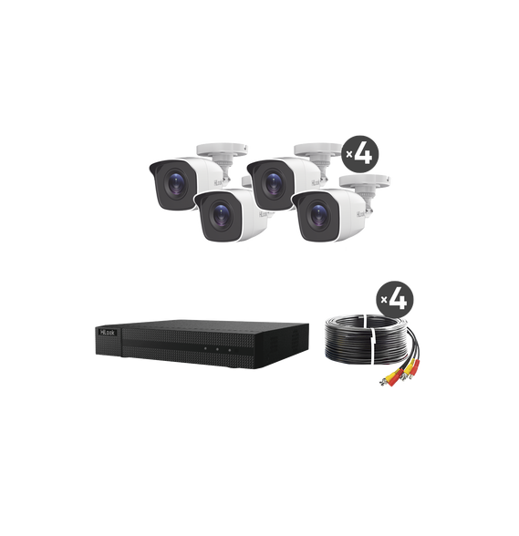 HiLook by HIKVISION HL24LQKITSMB HL24LQKITS-M(B) KIT TurboHD 1080p / DVR 4 canales /