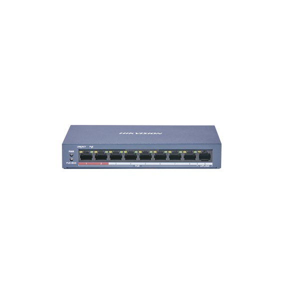 HIKVISION DS3E0109PEMB DS-3E0109P-E/M(B) Switch PoE+ / No Administrable / 8 Puertos 1