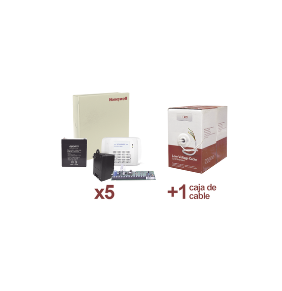 HONEYWELL HOME RESIDEO VISTA482204KT5 VISTA48/2204KT5 Kit de 5 paneles VISTA48 con Ba