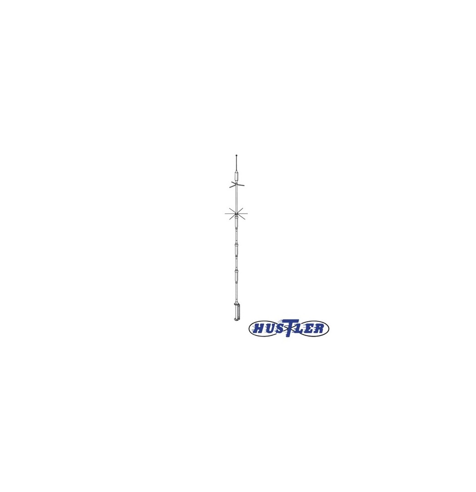 HUSTLER 5BTV 5-BTV Antena HF Base Banda de 10 15 20 40 75 y 80 mts. 1000 Watt UHF Hem