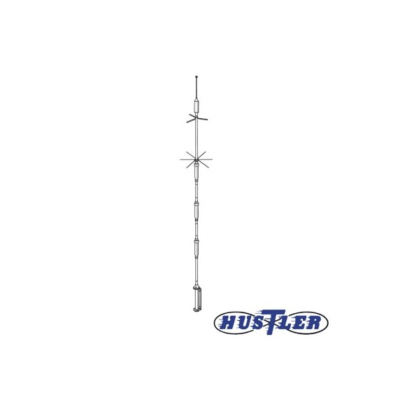 HUSTLER 5BTV 5-BTV Antena HF Base Banda de 10 15 20 40 75 y 80 mts. 1000 Watt UHF Hem