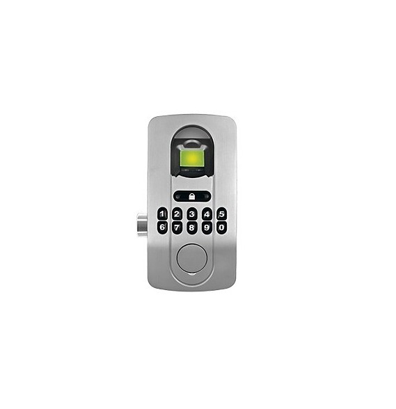 AccessPRO LOCKPRO2C LOCKPRO-2C Chapa Cromada con Lector de Huella y Teclado.