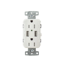 HUBBELL HUBUSB15A5W HUB-USB-15A-5W Contacto Dúplex con 2 Puertos USB 15A 125V 2 Polos