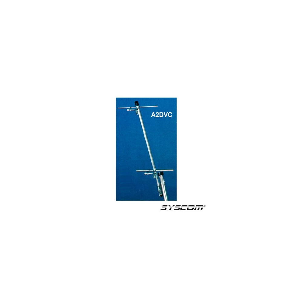 Syscom A2DVC A2DVC Antena para Televisión Tipo Dipolo para Canales del 7 al 13 y UHF.