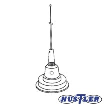 HUSTLER 1C100W 1C-100W Antena Móvil en Color Blanco para Rango de Frecuencia de Banda