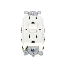 HUBBELL HUBGFRST15W HUB-GFR-ST-15W Contacto de Auto-verificación GFCI con Interruptor