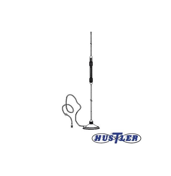 HUSTLER IC50 IC-50 Antena móvil para CB montaje magnético con conector BNC Macho