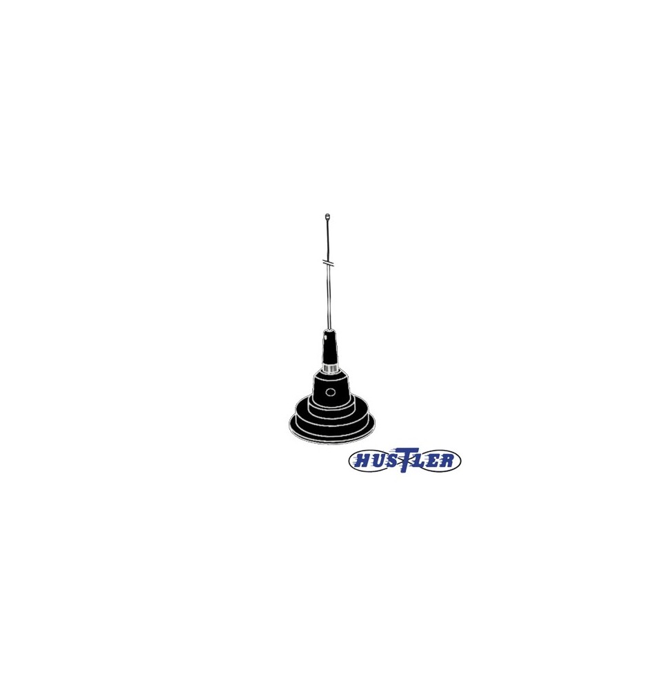 HUSTLER 1C100B 1C-100B Antena Móvil en Color Negro para Rango de Frecuencia de Banda