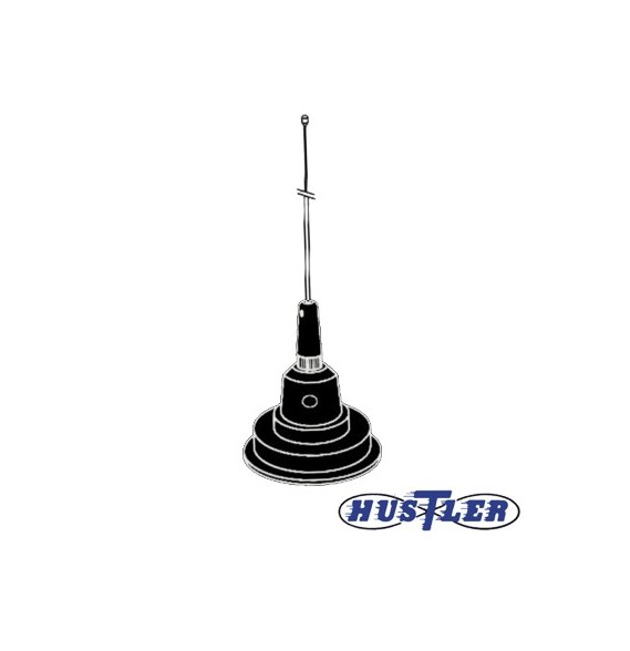 HUSTLER 1C100B 1C-100B Antena Móvil en Color Negro para Rango de Frecuencia de Banda