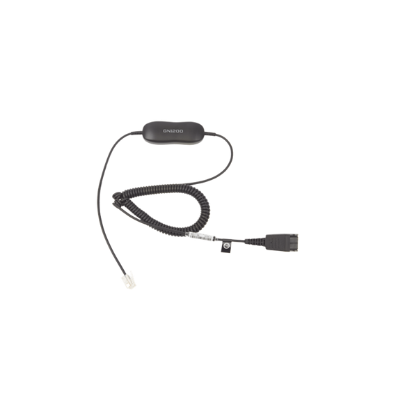 JABRA GN1200C GN-1200-C Jabra GN1200 cable enroscado con conexión QD y RJ-9 (88011-99
