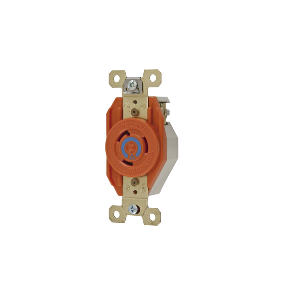 HUBBELL HUBIG2320 HUB-IG23-20 Receptáculo Sencillo de Media Vuelta/ 20 A 250 V CA / 2