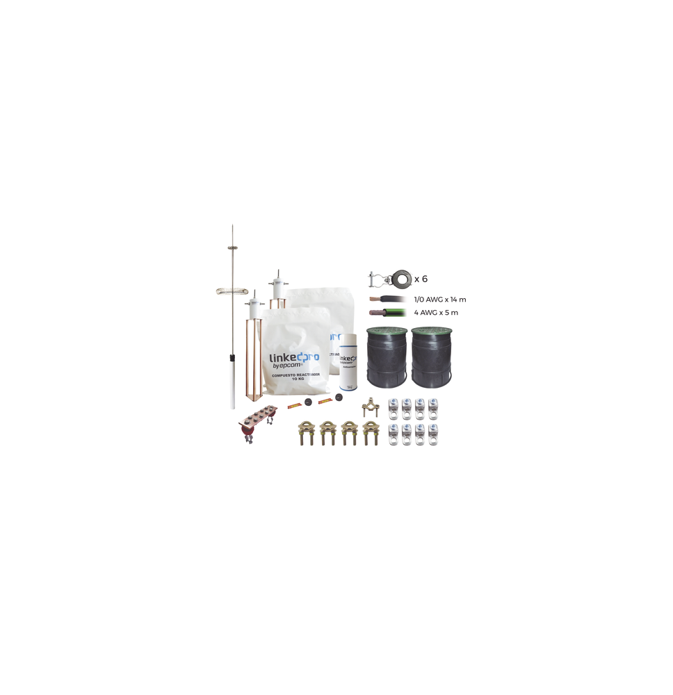 LINKEDPRO BY EPCOM KLPTZ09PRO KLP-TZ09-PRO Kit Pararrayo LINKEDPRO con Accesorios de LINKEDPRO BY EPCOM KLPTZ09PRO KLP-TZ09-PRO Kit Pararrayo LINKEDPRO con Accesorios de