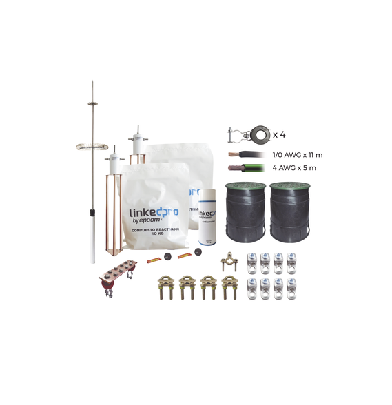 LINKEDPRO BY EPCOM KLPTZ06PRO KLP-TZ06-PRO Kit Pararrayo LINKEDPRO con Accesorios de