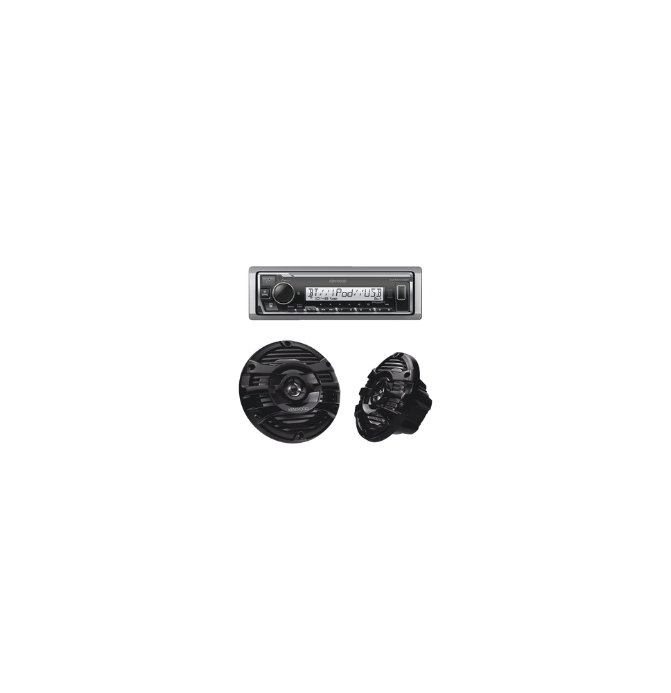 JVC KENWOOD KE1653MRB KE/1653MRB Kit de estéreo con Bluetooth KMR-M332BT | más Par de JVC KENWOOD KE1653MRB KE/1653MRB Kit de estéreo con Bluetooth KMR-M332BT | más Par de