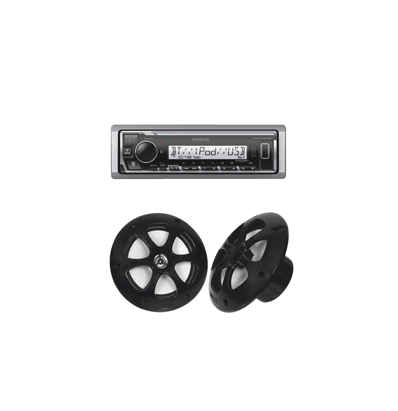 JVC KENWOOD KE1613MRB KE/1613MRB Kit de estéreo con Bluetooth KMR-M332BT | más Par de