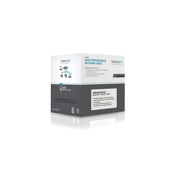 LINKEDPRO BY EPCOM PROCAT6EXTV2 PRO-CAT-6-EXT-V2 Bobina de cable de 305 Metros Cat6+