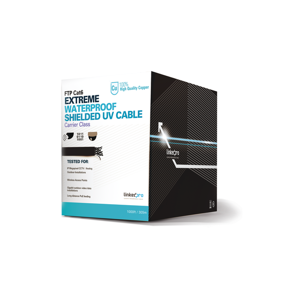 LINKEDPRO BY EPCOM PROCAT6EXT PRO-CAT-6-EXT Bobina de cable de 305 Metros Cat6+ CALIB