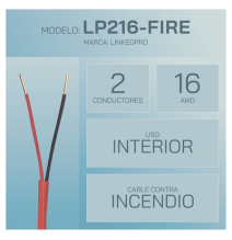 LINKEDPRO LP216FIRE LP216-FIRE Alambre de Alarma contra Incendios - Bobina de 305 Met