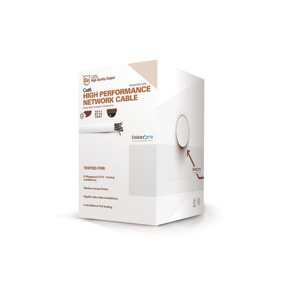 LINKEDPRO BY EPCOM PROCAT6PLUSW PRO-CAT-6-PLUSW Bobina de cable de 305 metros de cabl