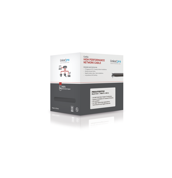 LINKEDPRO BY EPCOM PROCAT5EXTV2 PRO-CAT-5-EXT-V2 Bobina de cable de 305 m Cat5e  FTP