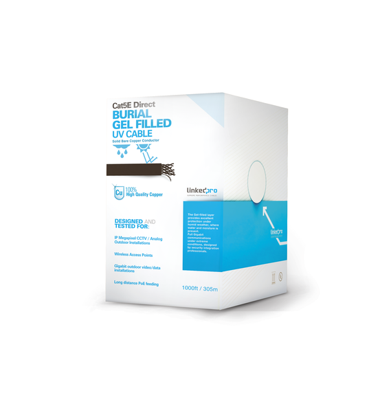 LINKEDPRO BY EPCOM PROCAT5EGELX PRO-CAT-5E-GELX Bobina de cable de 305 m Cat5E con ge