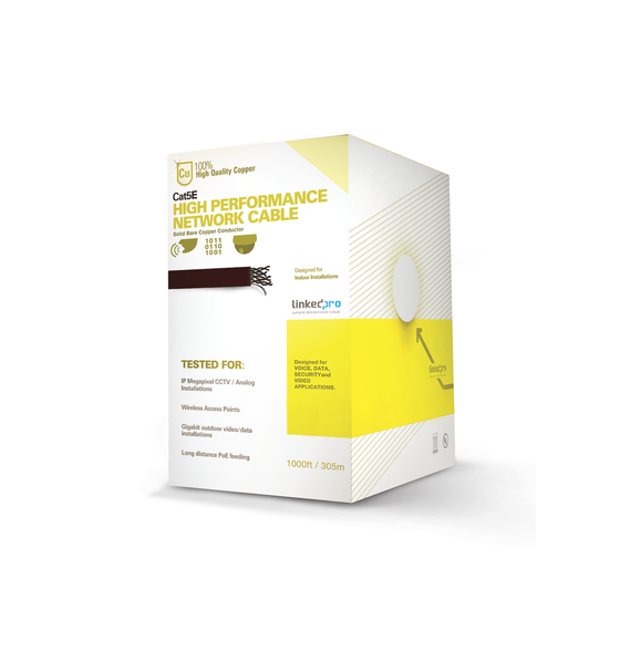 LINKEDPRO BY EPCOM PROCAT5EW PRO-CAT-5E-W Bobina de cable de 305 m ( 1000 ft )  Cat5e