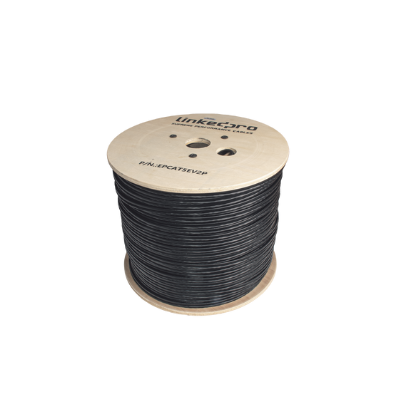 LINKEDPRO BY EPCOM EPCAT5EV2P EP-CAT-5E-V2P Bobina de Cable Siamés Cat5E CCA + 2 Cabl