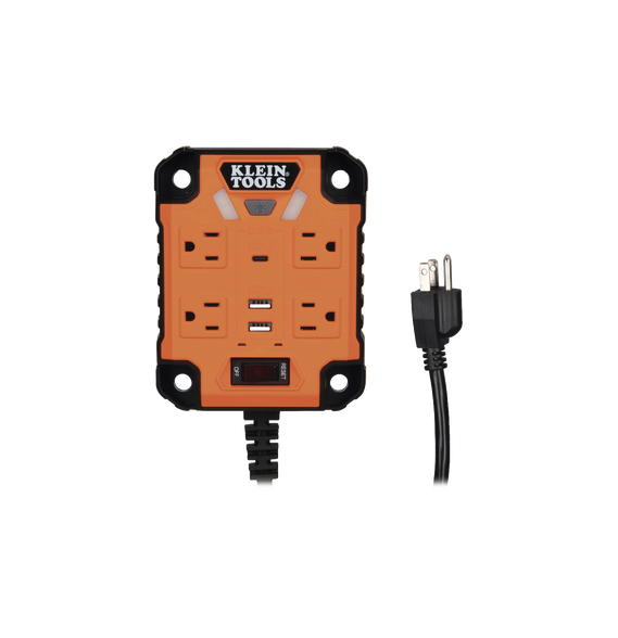 KLEIN TOOLS 29601 29601 Multicontacto Powerbox 1 con 4 Salidas 120 Vca 2 USB-A / 1 US