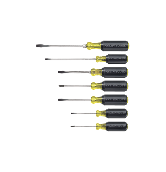 KLEIN TOOLS 85076 85076 Juego de Desarmadores de Punta Plana y Phillips (7 Piezas).