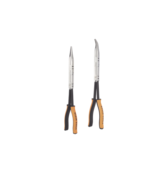 KLEIN TOOLS 71402 71402 Juego de 2 Pinzas de Punta Doblada y Punta de Aguja de Gran A