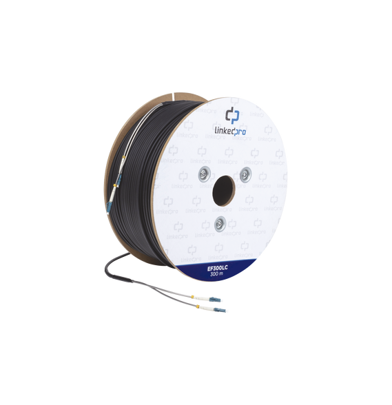 LINKEDPRO BY EPCOM EF300LC EF-300-LC Carrete de Fibra Óptica Monomodo con conectores